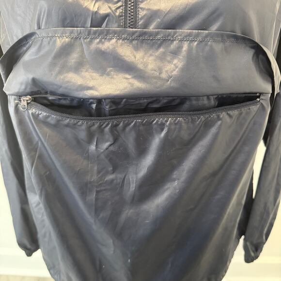 NIKE Swoosh Packable Kangaroo Windbreaker Jacket Navy Blue Size Large - Picture 4 of 13